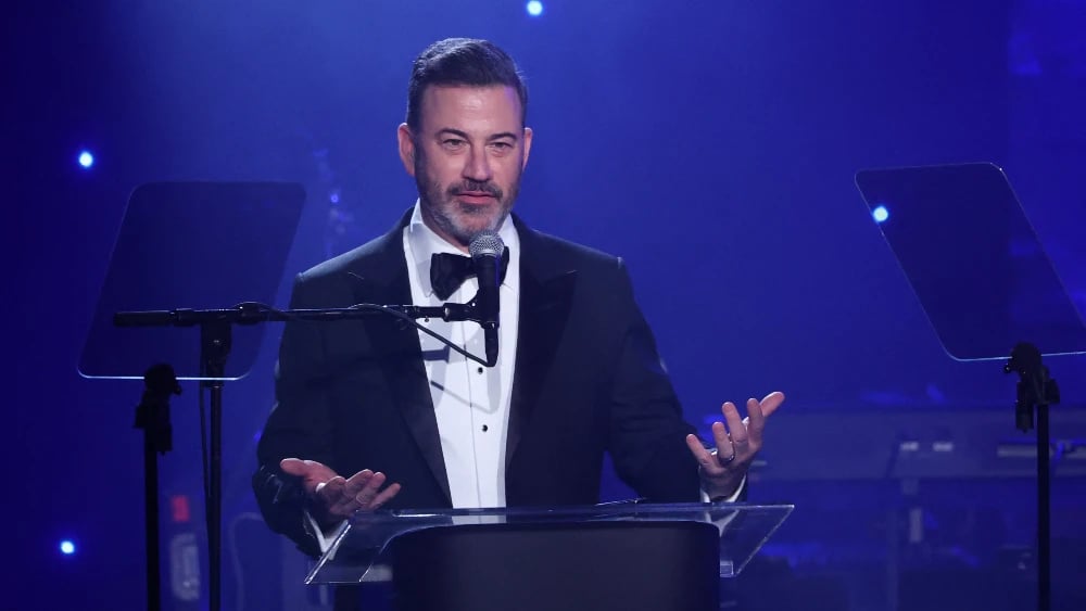 US television host and comedian Jimmy Kimmel speaks during the Recording Academy and Clive Davis' Salute To Industry Icons 50th Anniversary pre-Grammy gala at the Beverly Hilton Hotel in Beverly Hills, California, on February 1, 2025. (File photo: AFP)