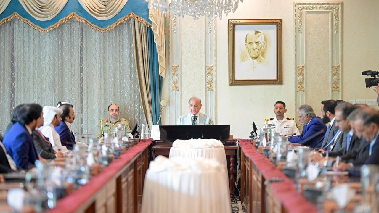 A delegation of Tameer Group Qatar led by its founder Muhammad Hussain Al Ali calls on Prime Minister Muhammad Shehbaz Sharif in Islamabad.