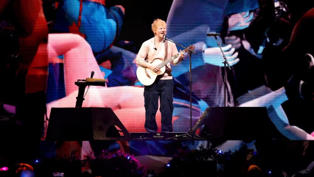 FILE: Ed Sheeran performs during iHeartRadio KISS108's Jingle Ball 2025 Presented By Capital One at TD Garden on December 14, 2025 in Boston, Massachusetts (Photo by Scott Eisen/iHeartRadio via AFP)