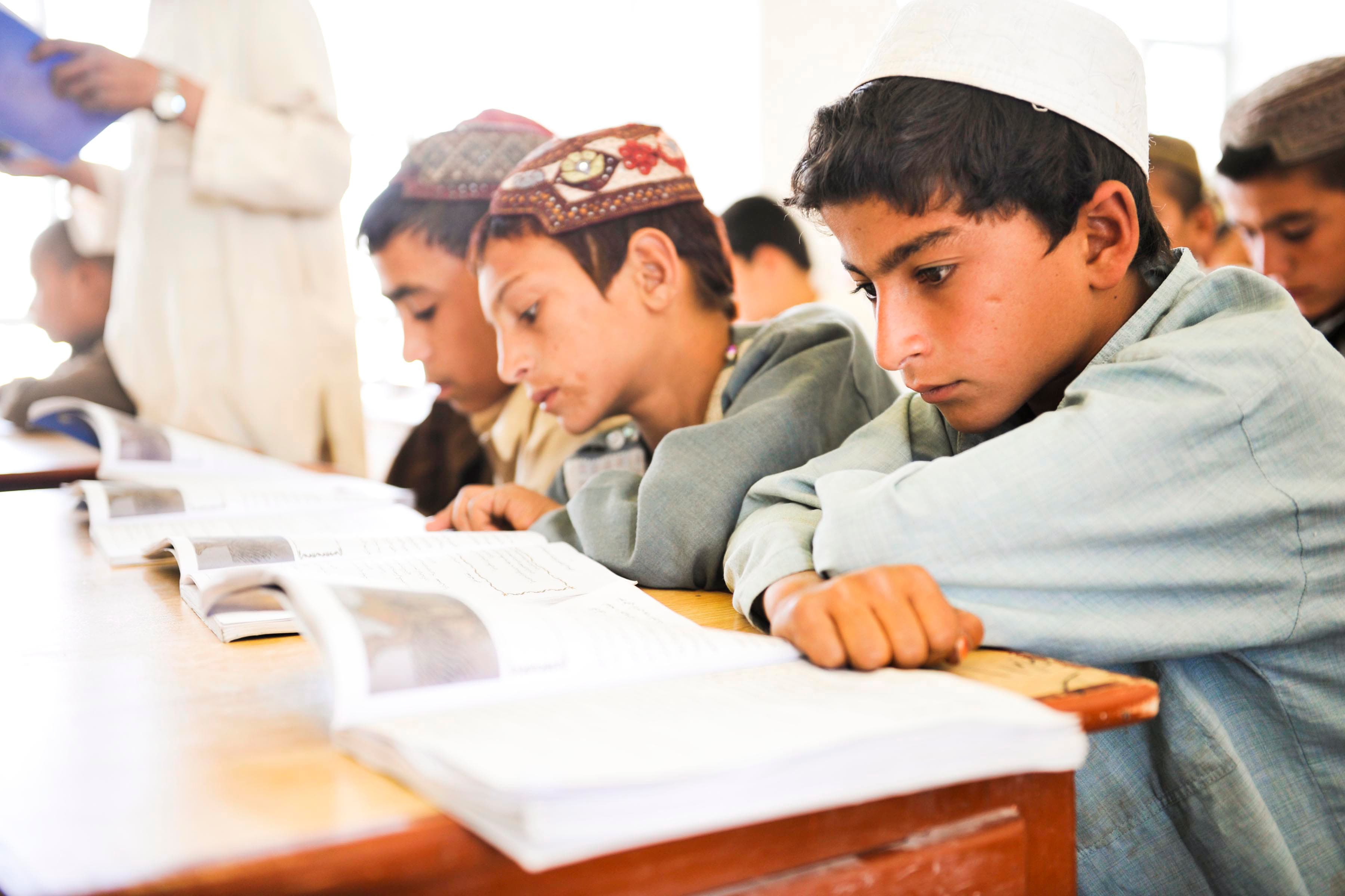 Afghan schoolboys in Helmand (Photo: Wikimedia Commons)