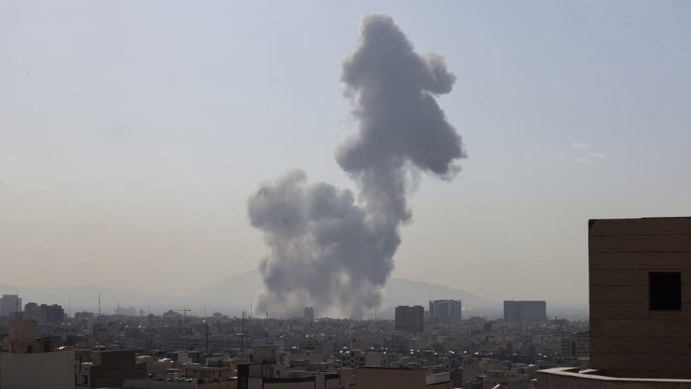 TEHRAN: A plume of smoke rises following a reported explosion in Tehran on Feb. 28, 2026. (Photo: AFP/File)