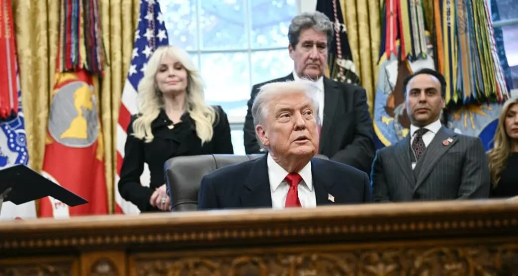FILE PHOTO - US President Donald Trump speaks during a swearing-in ceremony for the newly appointed Ambassador to India Sergio Gor in the Oval Office of the White on November 10, 2025 in Washington, DC. (Photo by Brendan SMIALOWSKI / AFP)