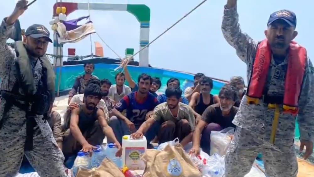 Pakistan president, PM praise navy for rescuing 19 Pakistani, Iranian fishermen stranded at sea