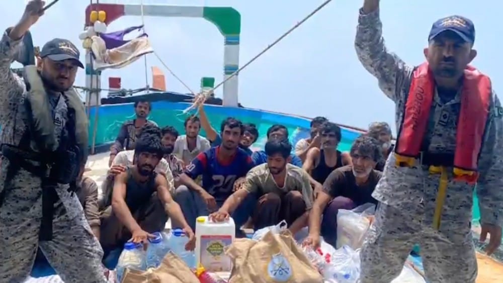 Pakistan Navy successfully rescued fishing vessel AL JALALI, stranded about 120 NM south of Gwadar after engine failure. The rescue operation, coordinated through JMICC, ensured the safety of all 19 crew members, including 11 Pakistanis and 8 Iranians. (P
