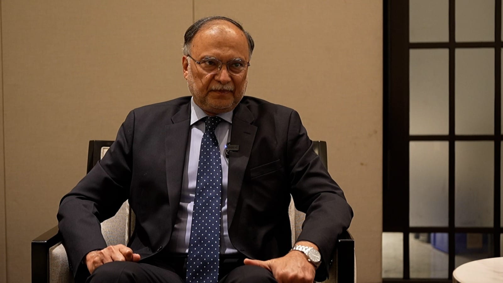Pakistan Minister for Planning, Development, and Special Initiatives, Ahsan Iqbal, speaks to Pakistan TV Digital in Dhaka, Bangladesh, on February 17, 2026.