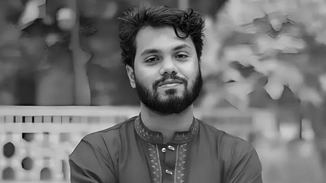 Inquilab Mancha spokesperson, late Sharif Osman Bin Hadi. (Photo: Bangladesh Sangbad Sangstha website)