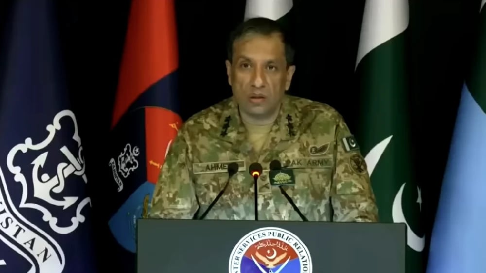 Inter-Services Public Relations (ISPR) Director General Lieutenant General Ahmed Sharif Chaudhry. (File photo: Screengrab/ISPR Official YouTUbe)