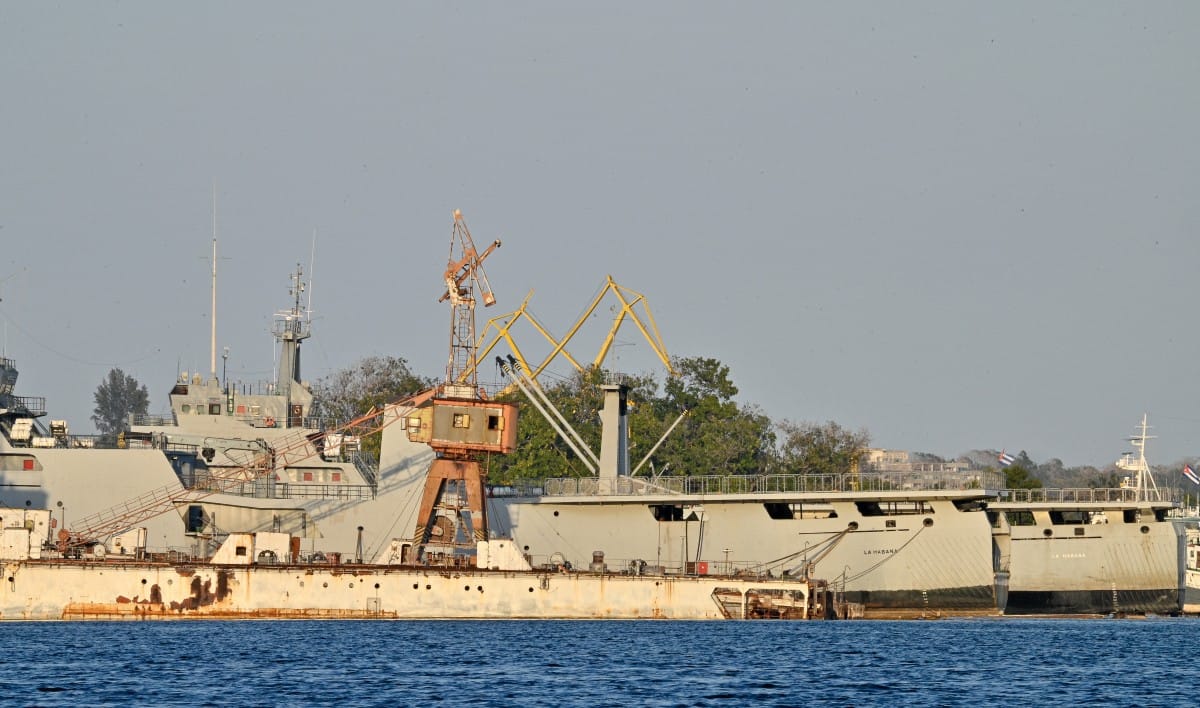 Cuban coast guard ships docked at the port of Havana on February 25, 2026.(AFP)