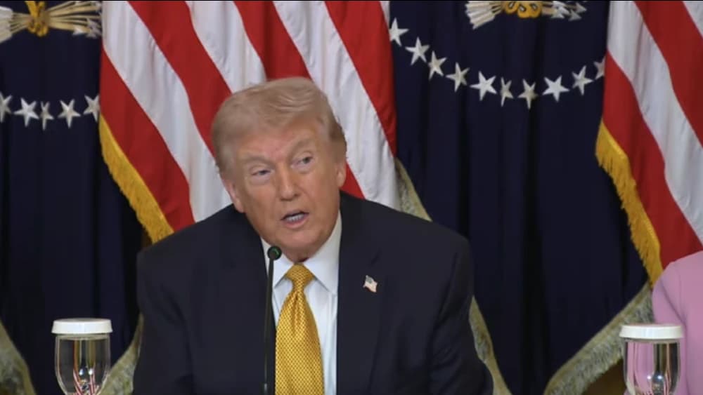 US President Trump participates in a lunch with the Trump Kennedy Center Board Members on March 15, 2026. (Photo: White House/YouTube)