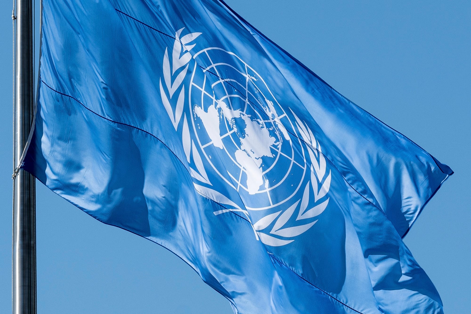 FILE PHOTO — UN flag seen on X via @UN