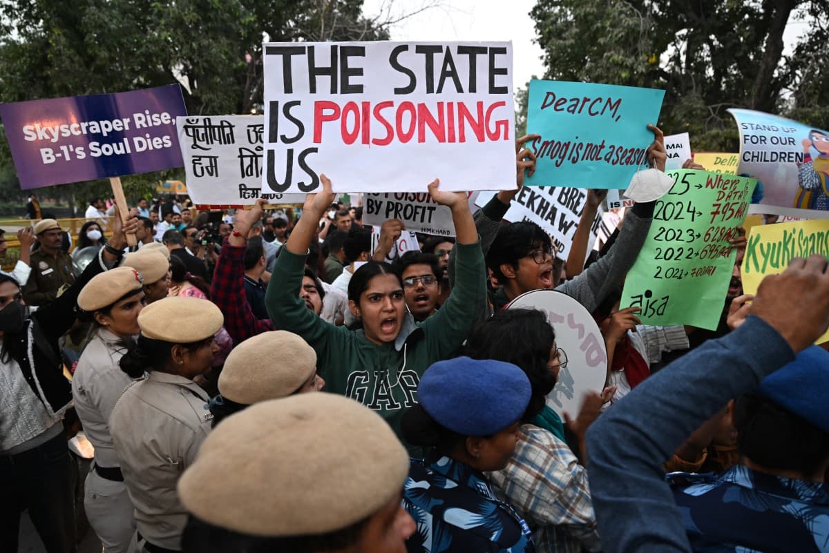 'I miss breathing': Delhi protesters demand action on pollution