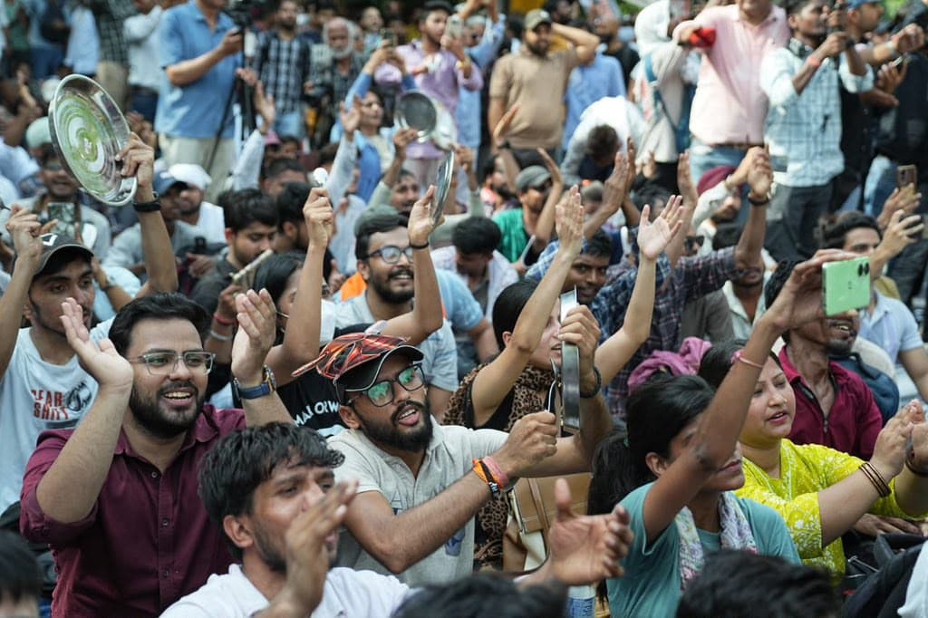 'Cockroach Party' protest at Jantar Mantar. (Photo: Party's X account)