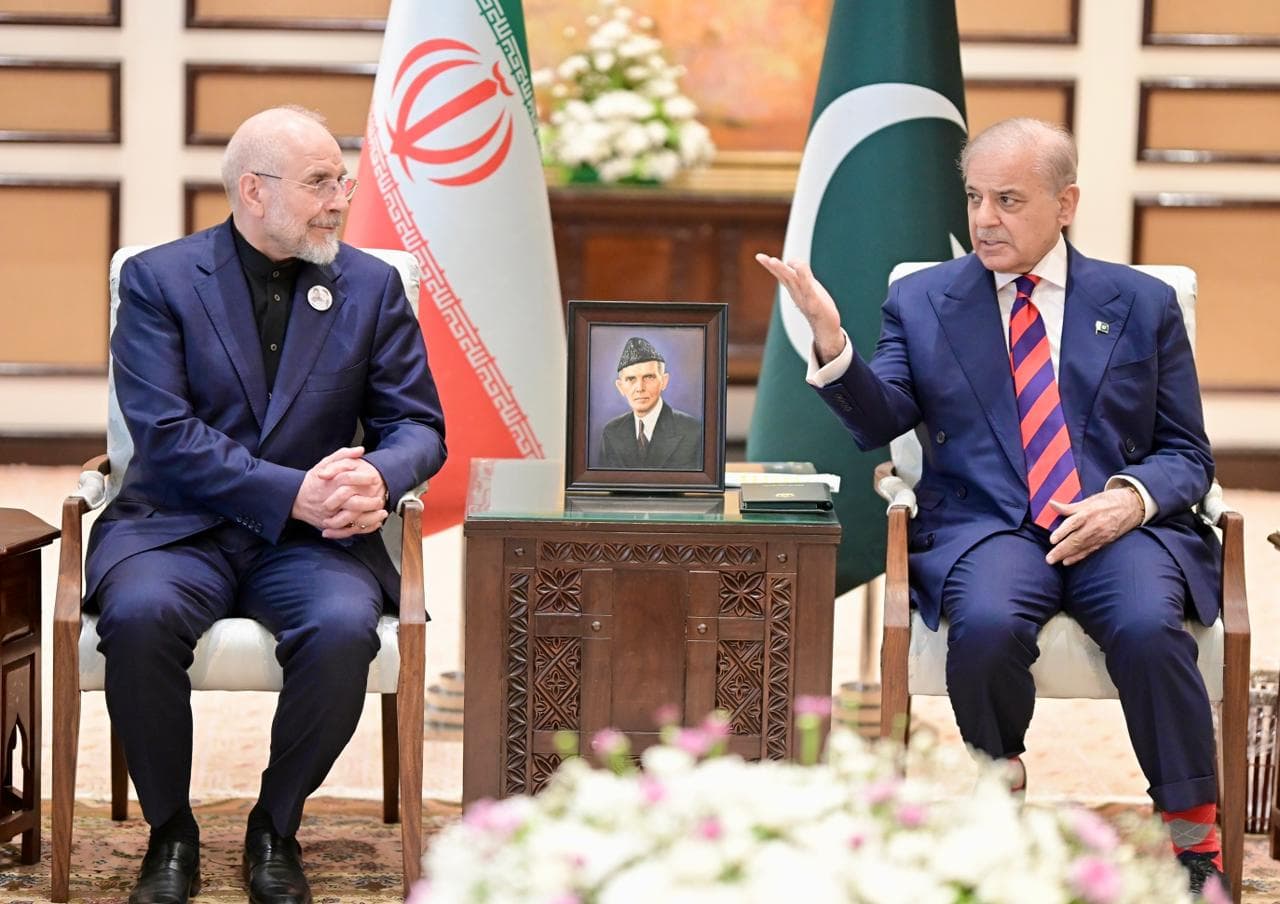Prime Minister Shehbaz Sharif held a meeting with the Iranian delegation led by the Head of Iranian Consultative Assembly, Mohammad Bagher Ghalibaf at Islamabad Talks on April 11, 2026. (PMO)