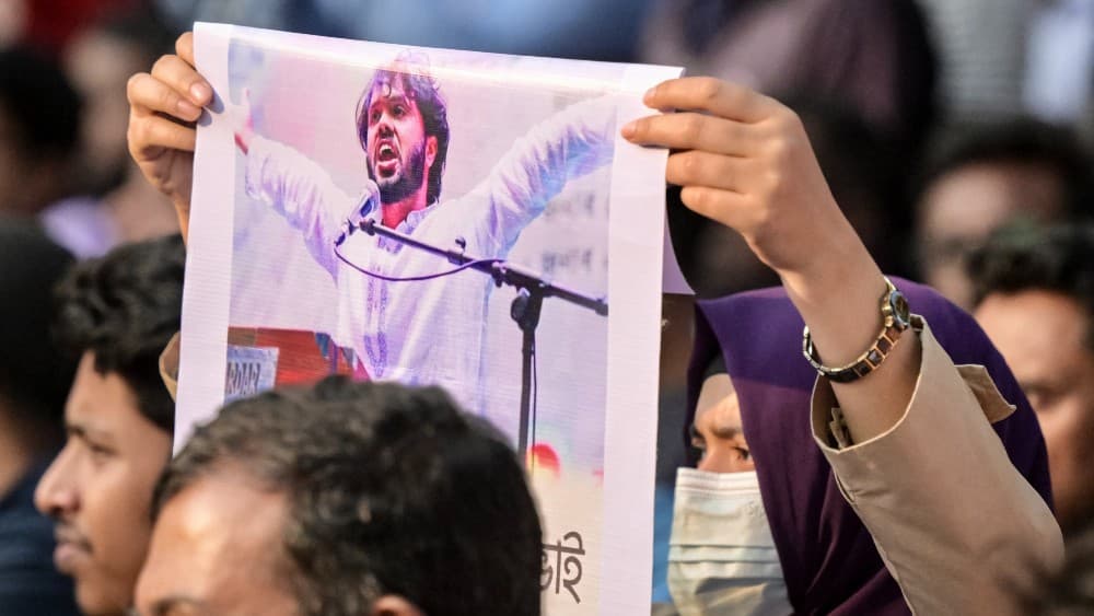 Tens of thousands attend funeral of killed Bangladesh student leader