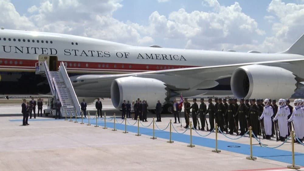 President Donald Trump arrives in Ankara, Türkiye, on Tuesday, July 7, 2026, ahead of the NATO summit. (Screengrab: AFP Live)