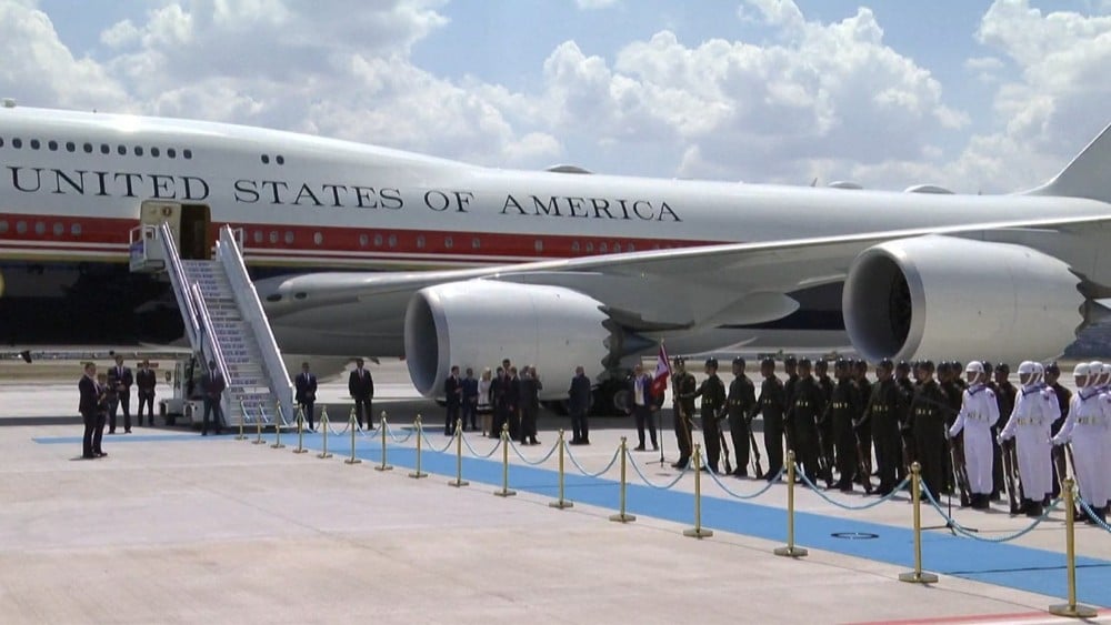 President Donald Trump arrives in Ankara, Türkiye, on Tuesday, July 7, 2026, ahead of the NATO summit. (Screengrab: AFP Live)