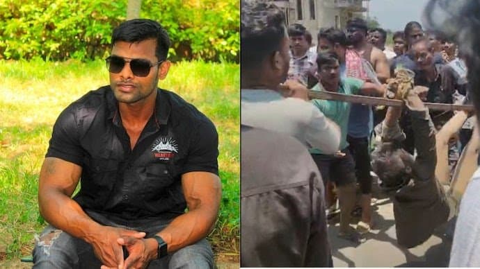 A railway police constable named Soumya Ranjan beaten to death by a mob in Odisha (Photo: X/@INCIndia)
