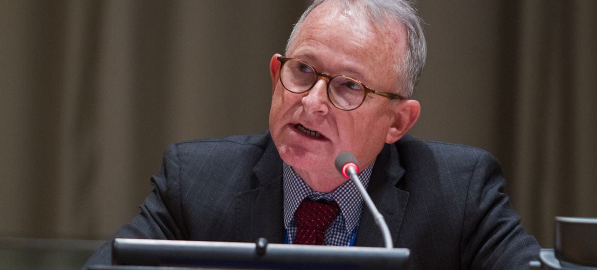 Richard Bennett, speaks at a special event on human rights at the United Nations.