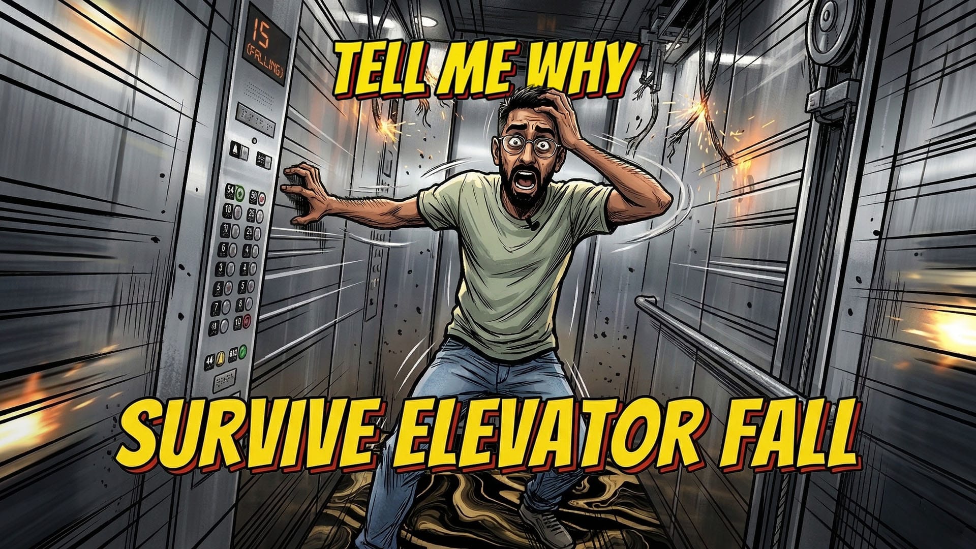 Tell me why... you should never jump in a falling elevator