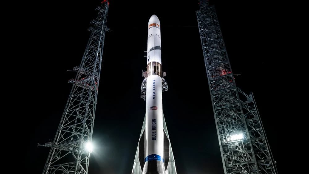 This Blue Origin handout photo, obtained on April 17, 2026, shows Blue Origin's New Glenn rocket at Launch Complex 36 at the Kennedy Space Center at Cape Canaveral, Florida, on April 12, 2026. (File photo: AFP)