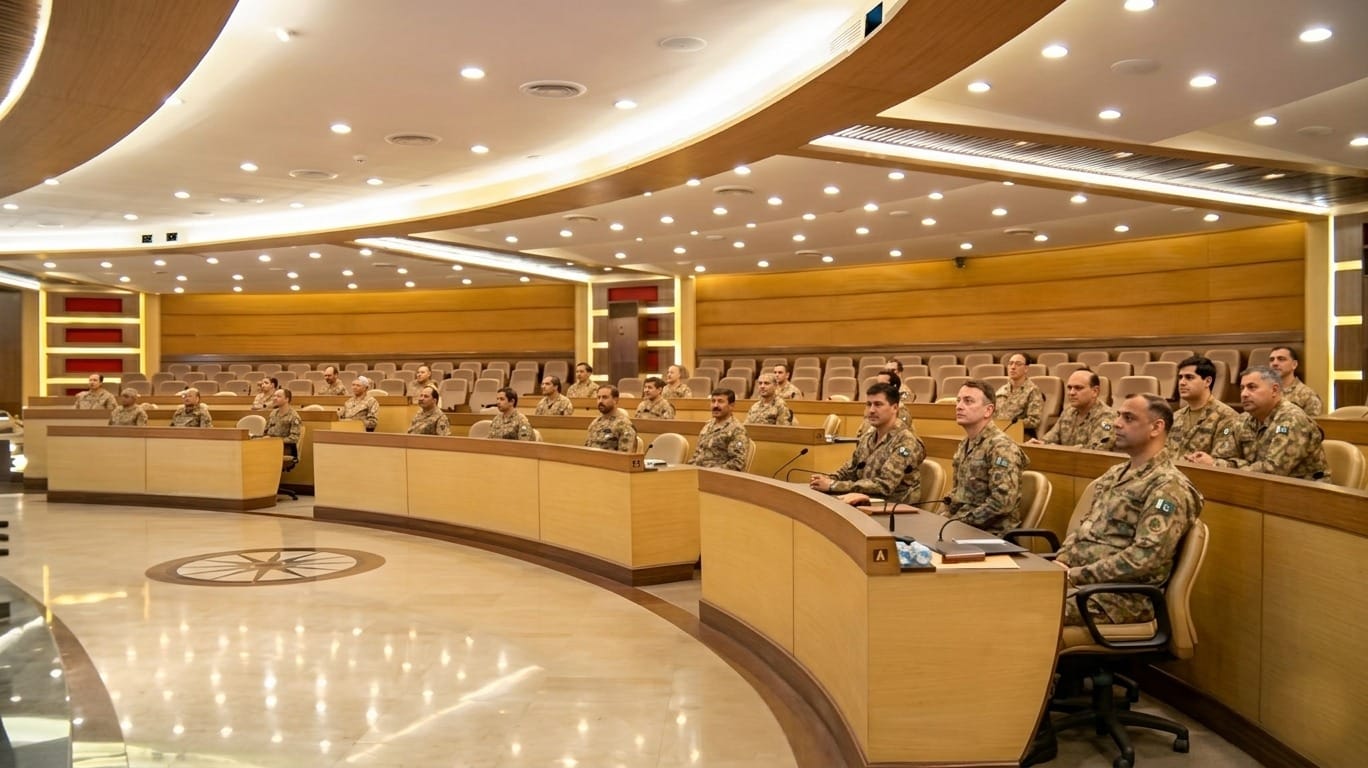 Chief of Defense Forces Field Marshal Syed Asim Munir chairs the 274th Corps Commanders’ Conference at General Headquarters in Rawalpindi on April 7, 2026. (ISPR)