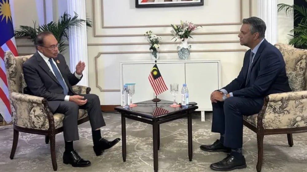 Malaysian Prime Minister Anwar Ibrahim speaks during an interview with Indian broadcaster NDTV on the sidelines of the BRICS Summit in New Delhi on September 12, 2026. (Photo courtesy: NDTV)