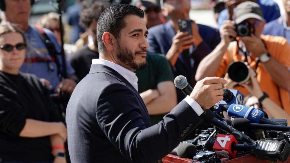 US Democratic Senate candidate from Michigan, Abdul El-Sayed speaks during a press conference in Detroit, Michigan on August 5, 2026. (AFP)
