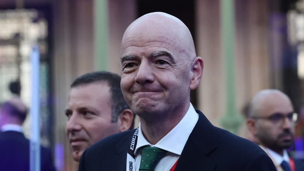 President of FIFA Gianni Infantino (2ndL) attends the closing ceremony of the Esports World Cup at the Grand Palais in Paris, France, on August 23, 2026. (Photo: AFP)