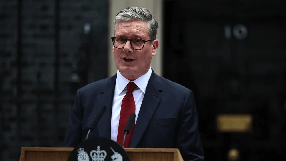 British Prime Minister Keir Starmer delivering his first address as prime minister of the United Kingdom, 10 Downing Street, London, July 5, 2024. (Photo: AFP/File)