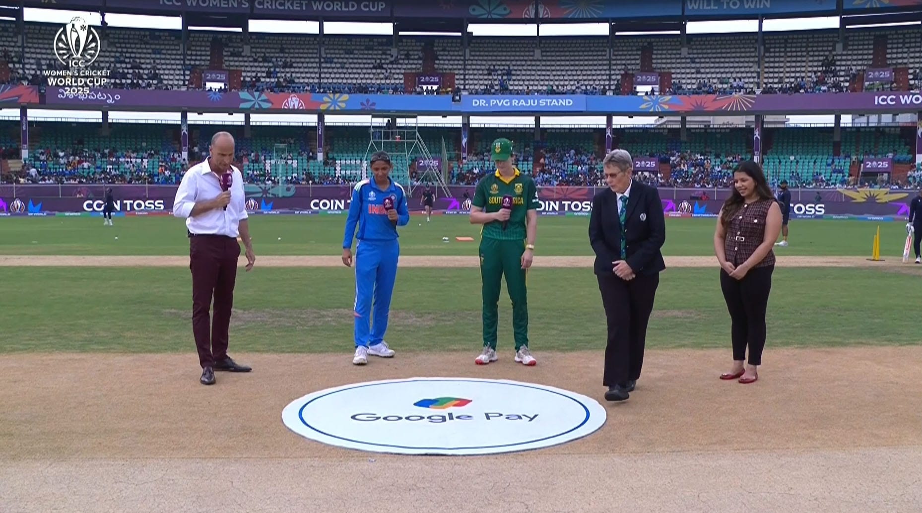 2025 Women's Cricket World Cup - South Africa won the toss and opted to bowl first against India. (icc-cricket.com)