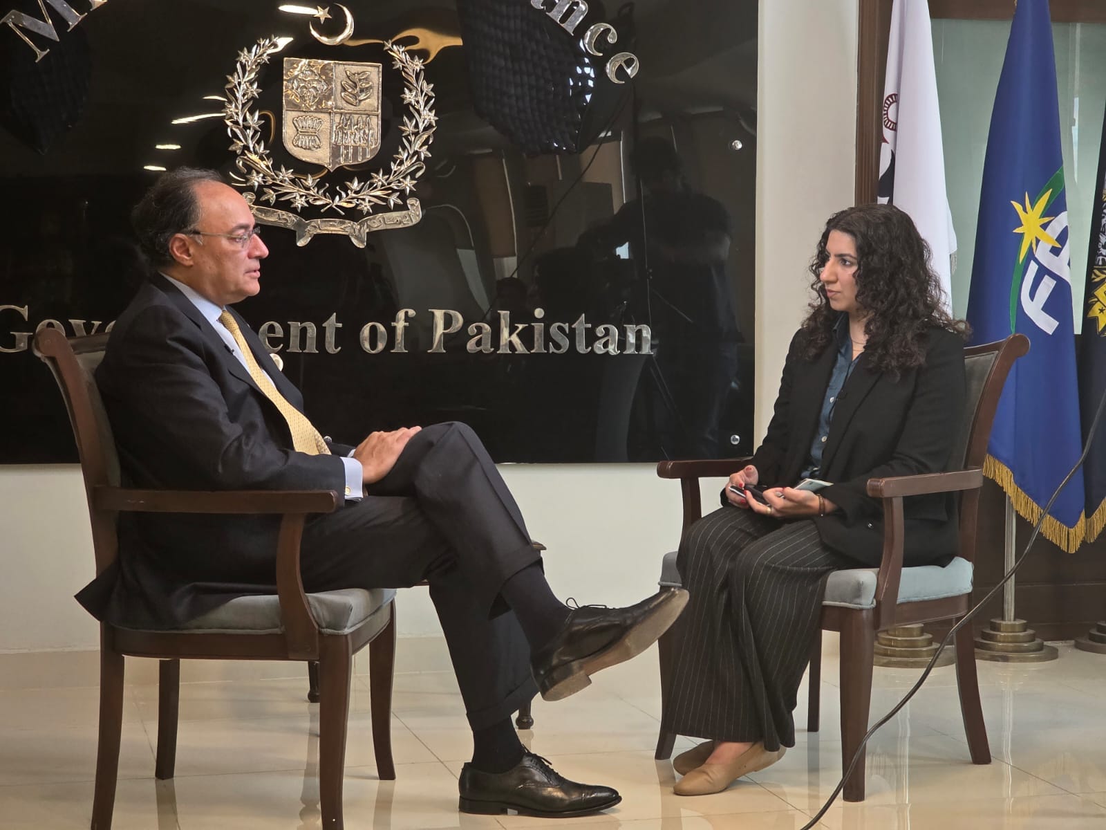 Federal Minister for Finance Muhammad Aurangzeb speaks with Pakistan TV Digital ahead of the IMF review mission. (Pakistan TV Digital)