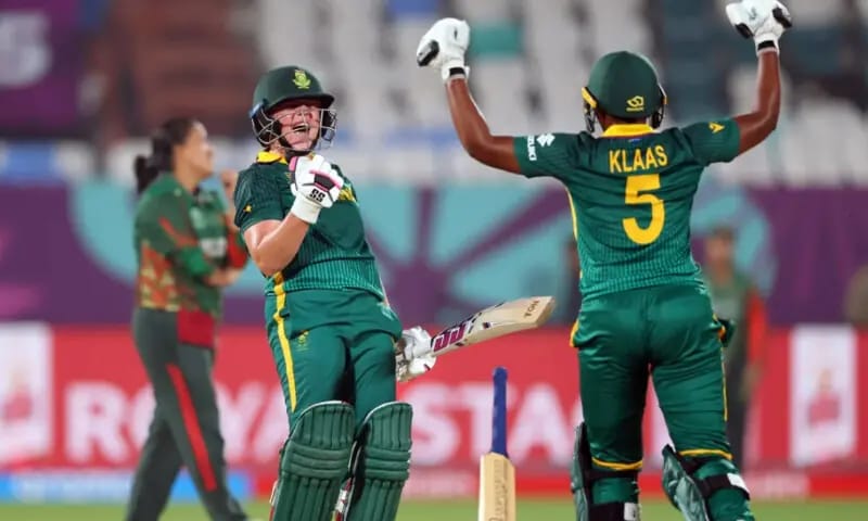De Klerk steers South Africa to last over win against Bangladesh