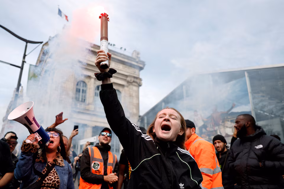 'Block Everything' protests sweep across France, scores arrested
