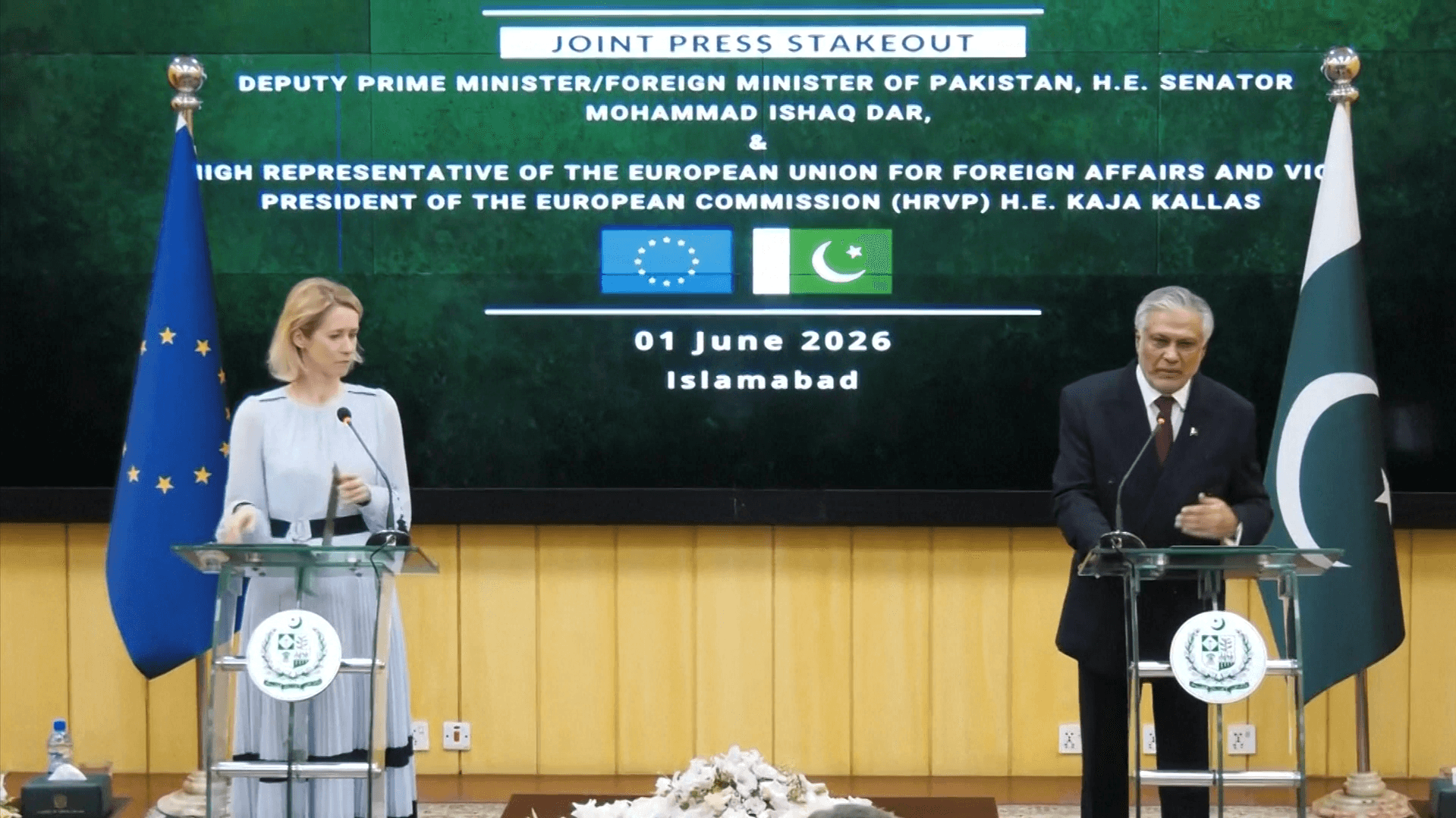 EU foreign chief credits Pakistan with preventing full-scale Middle East war