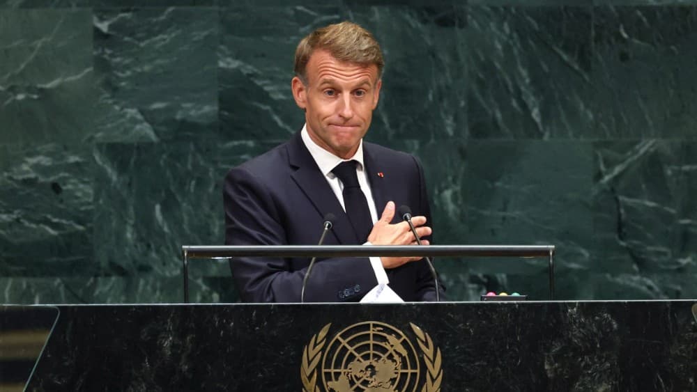 France's President Emmanuel Macron speaks during the 81st United Nations General Assembly at the United Nations Headquarters in New York on September 22, 2026. (Photo: AFP)