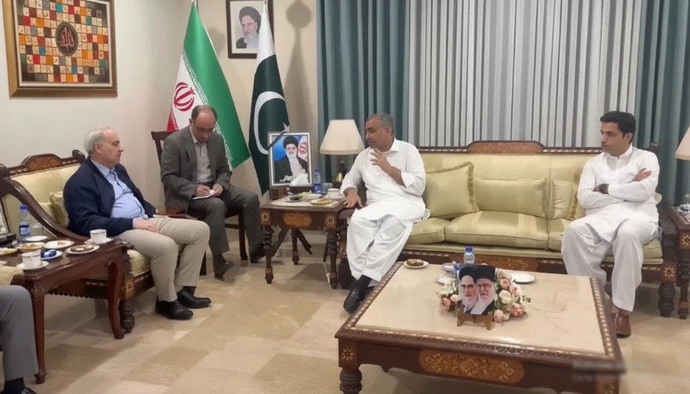 Pakistan's Minister for Interior Mohsin Naqvi meets Iran's Ambassador to Pakistan Dr Reza Amiri Moghadam in Islamabad on Monday, April 20, 2026. (Photo: Screenshot/X@MOIofficialGoP)