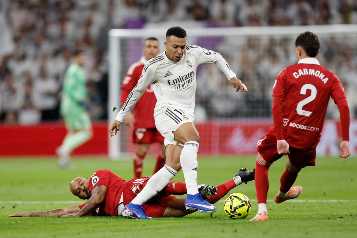 Mbappe matches Ronaldo record as Real Madrid beat Sevilla