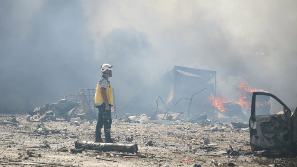14 killed in blast at arms depot in northwest Syria