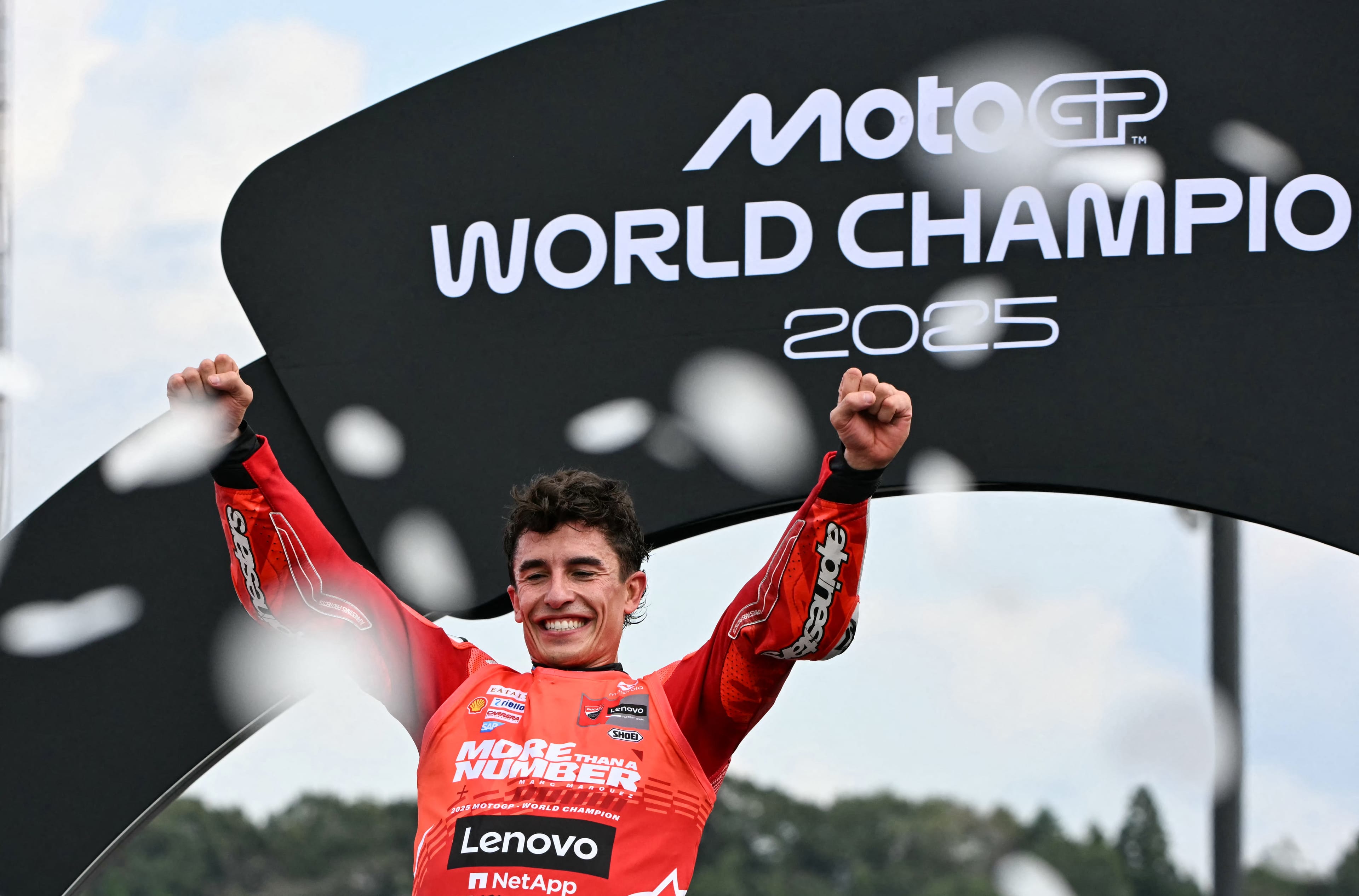 Emotional Marc Marquez wins seventh MotoGP title to equal Rossi