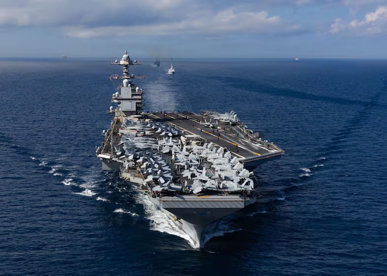 USS Gerald R. Ford carrier departs Croatia