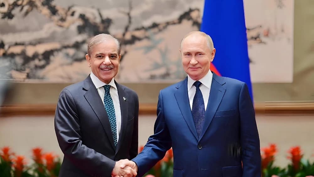 PM Shehbaz Sharif meets Putin