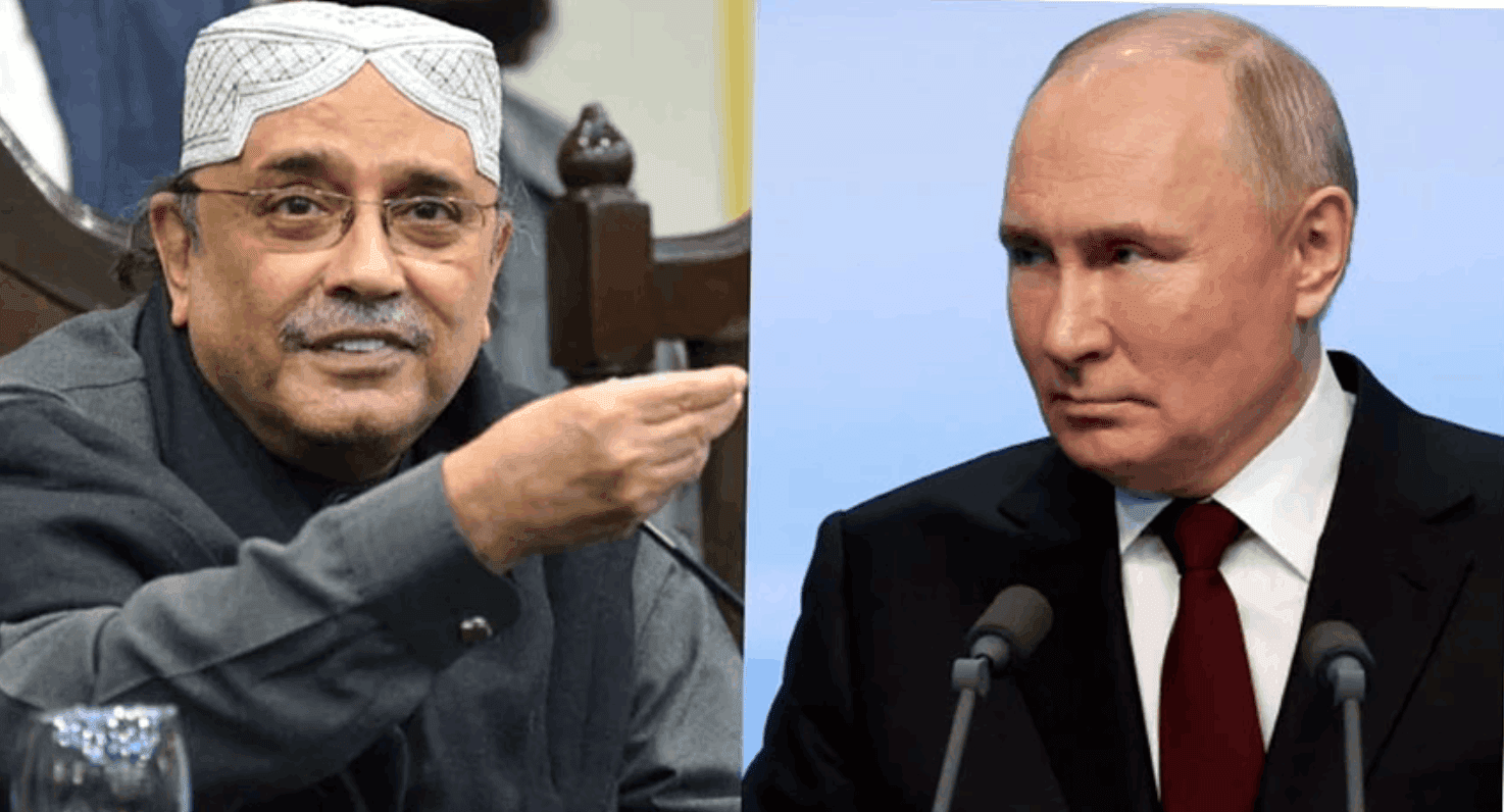 President Zardari felicitates Putin, Russian people on Victory Day (Photo: Radio Pakistan)