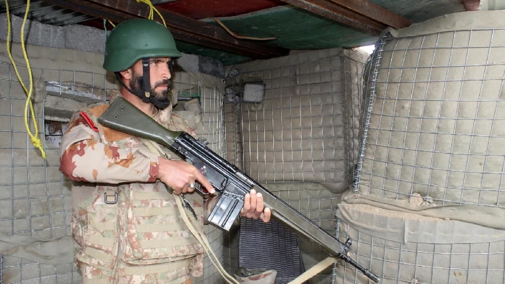 A Pakistani soldier stands guard in a bunker at the Pakistan-Afghanistan border in Chaman on February 27, 2026, following overnight cross-border firing between the two countries. (Photo: AFP/File)