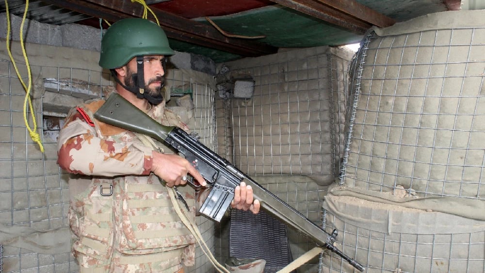 A Pakistani soldier stands guard in a bunker at the Pakistan-Afghanistan border in Chaman on February 27, 2026, following overnight cross-border firing between the two countries. (Photo: AFP/File)