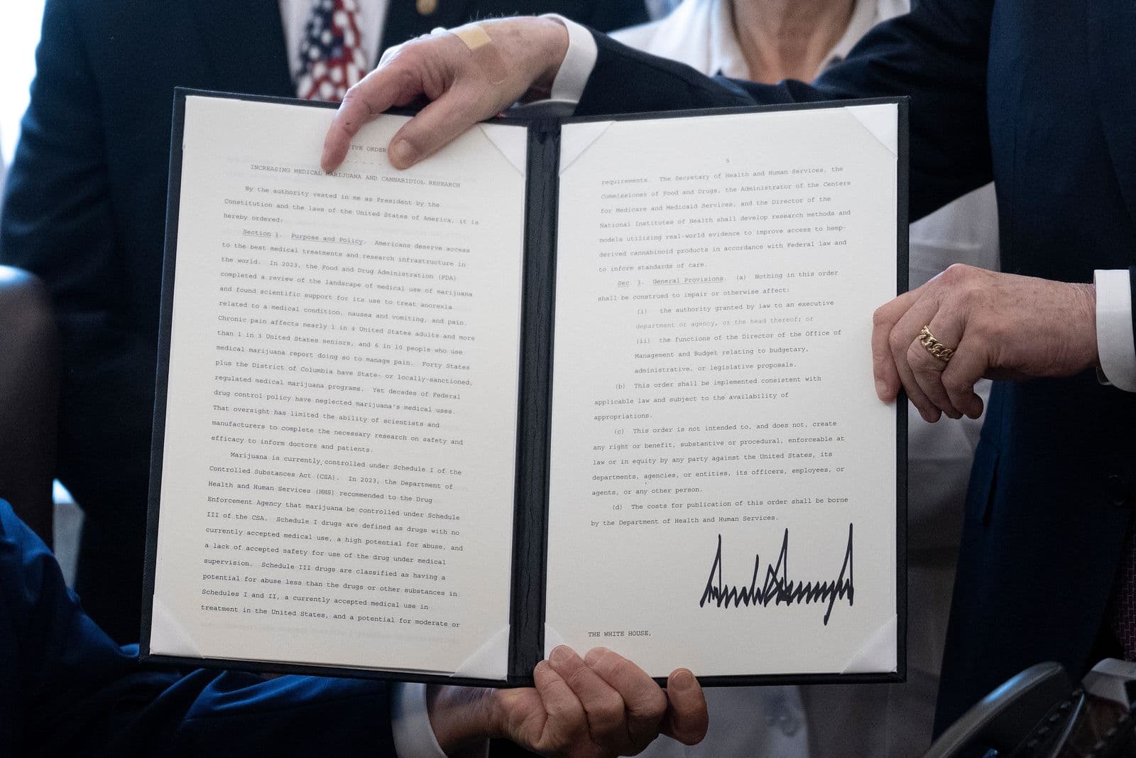 Trump signs order reclassifying marijuana as less dangerous