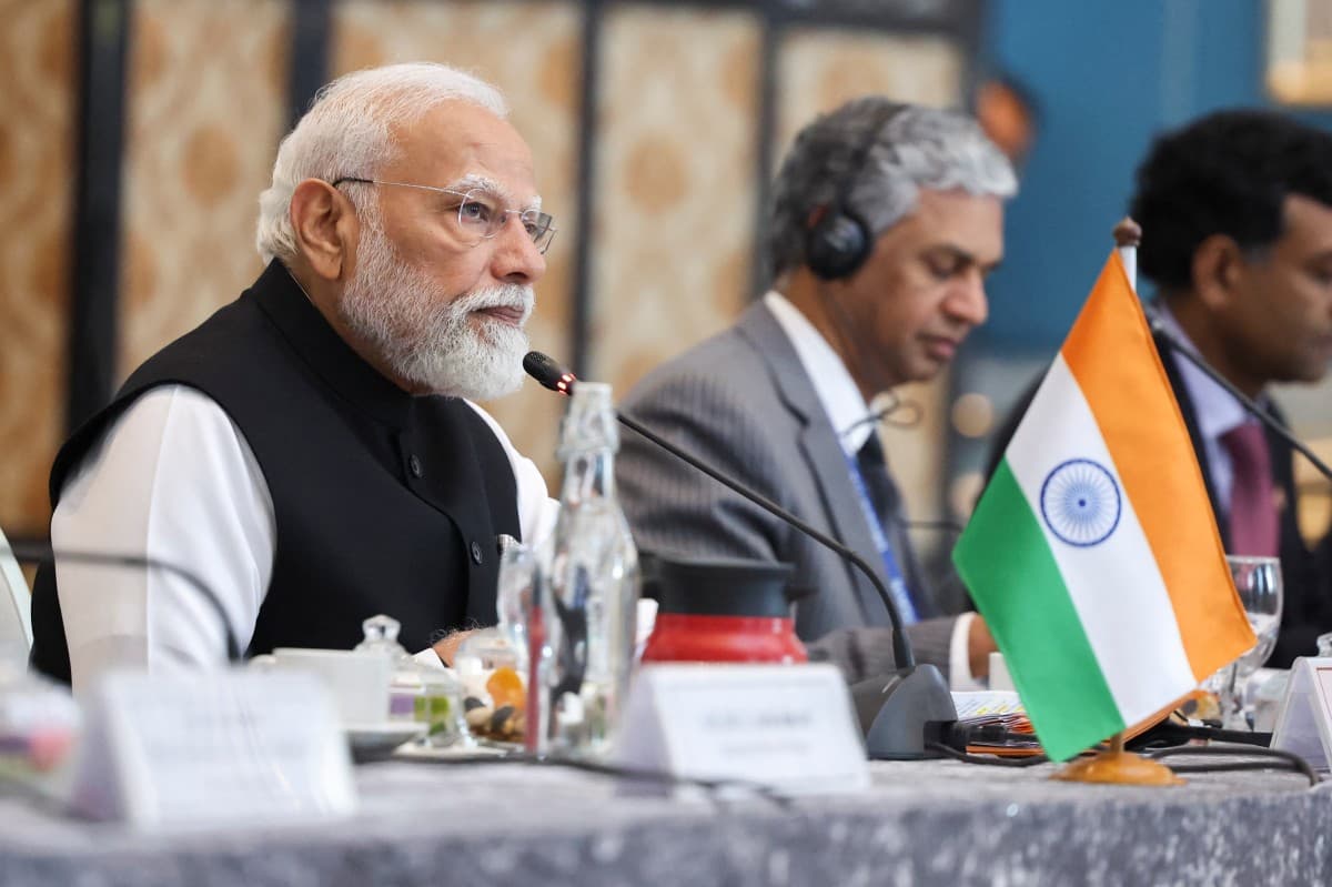 India's Prime Minister Narendra Modi speaks during a meeting with Malaysia's Prime Minister Anwar Ibrahim (not pictured) in Putrajaya on February 8, 2026. (File photo by Hasnoor Hussain / AFP)