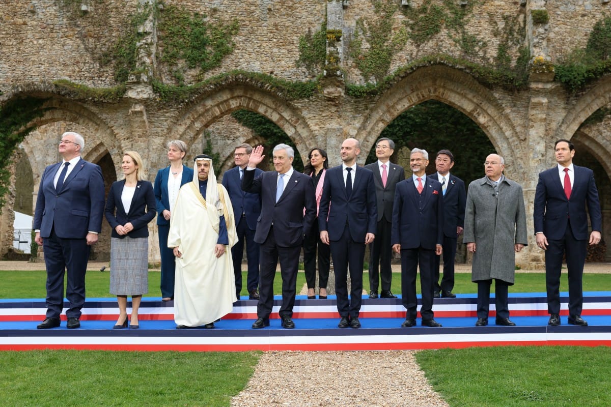 Ukraine's Foreign Minister Andriy Sybiga, EU High Representative and Vice-President for Foreign Affairs and Security Policy Kaja Kallas, Britain's Foreign Secretary Yvette Cooper, Saudi Arabia's Foreign Minister Faisal bin Farhan, Germany's Foreign Minist